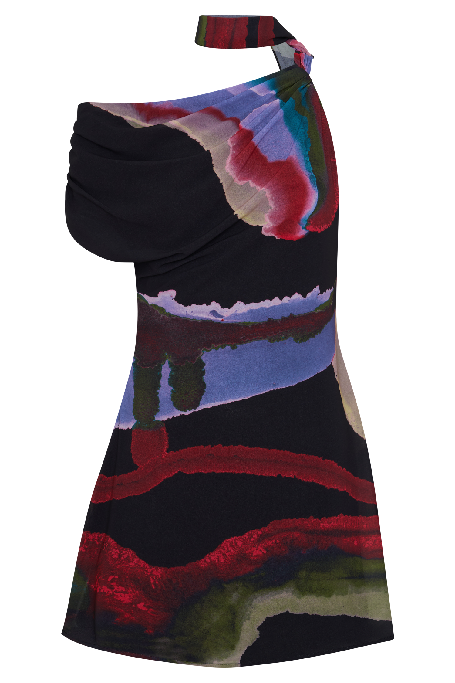 Print Chiffon Mini Dress