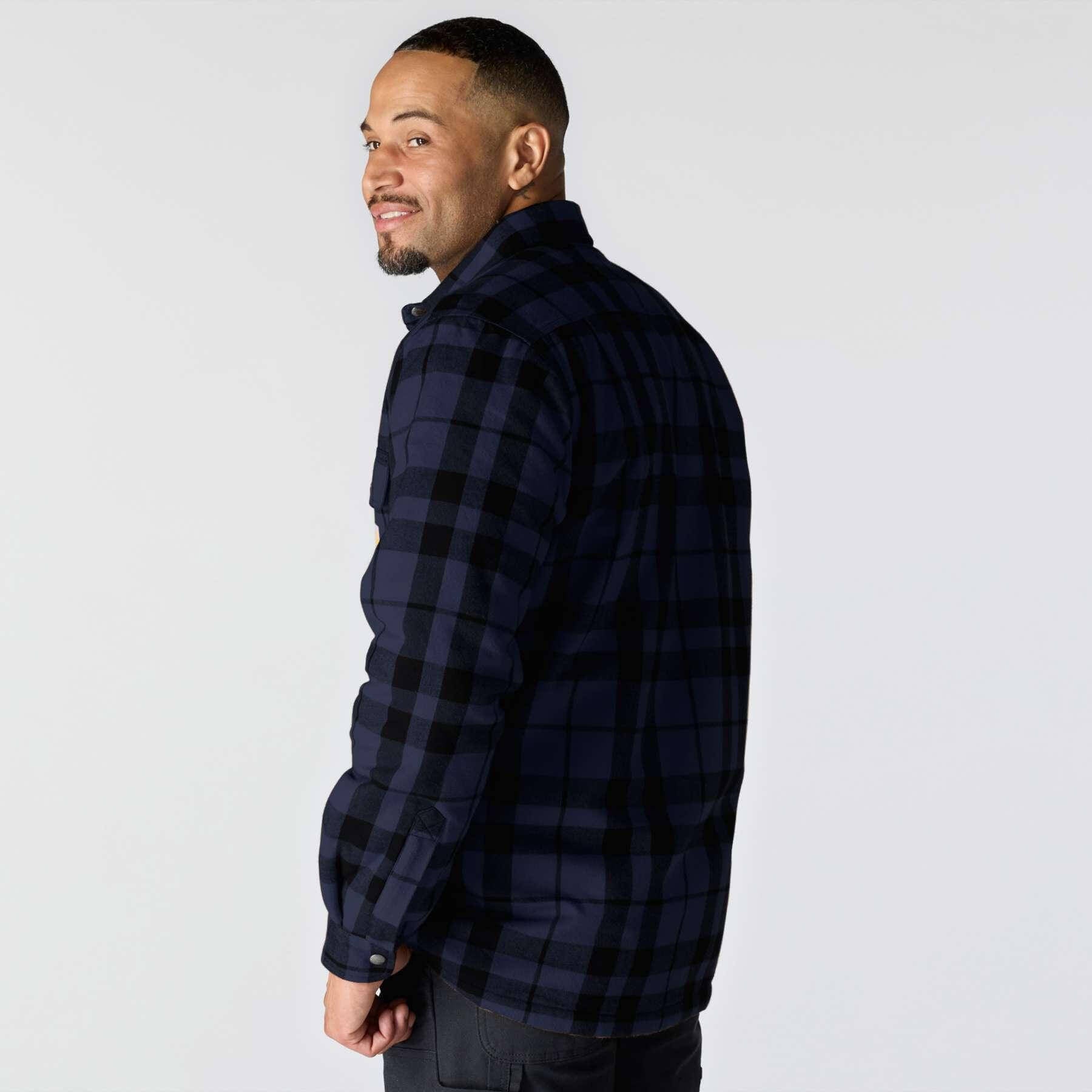 CHT Relaxed Fit Flannel Sherpa-Lined Shirt Jac Shacket 107017