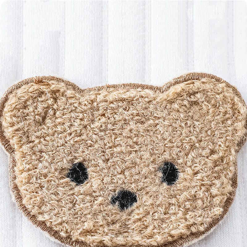 Newborn Bear Print Warm Romper