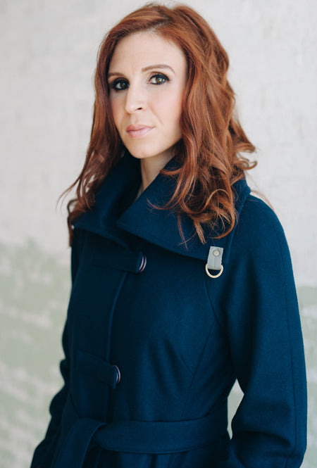 NAVY CROSSBAR RAGLAN COAT