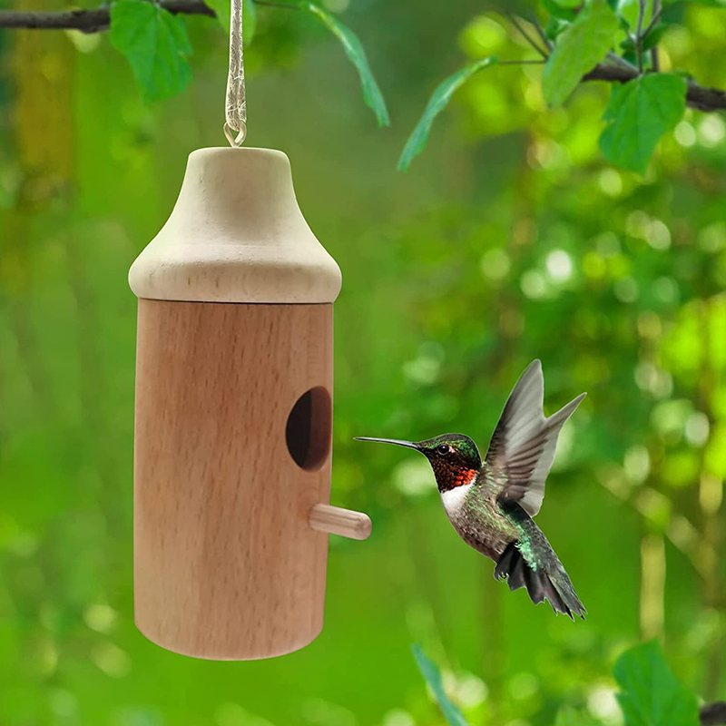 Wooden Hummingbird House