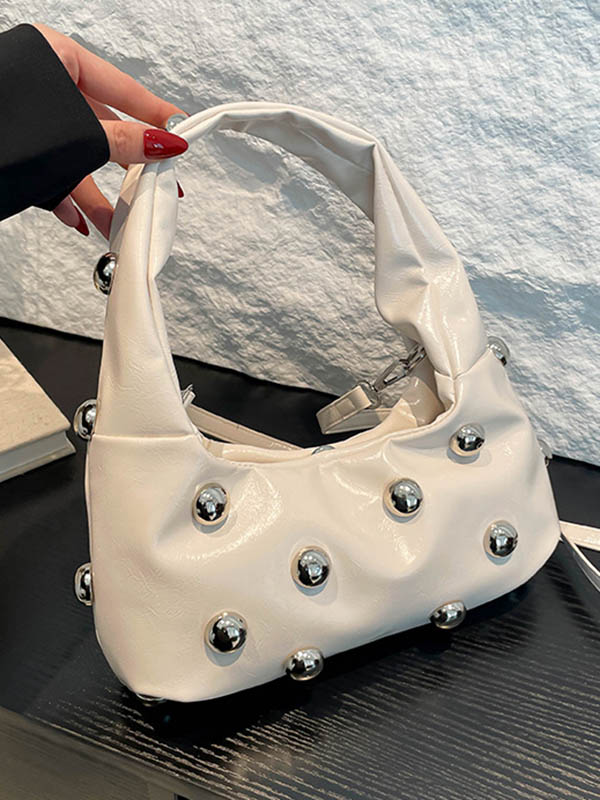 Geometric Rivet Shoulder Bags Handbags