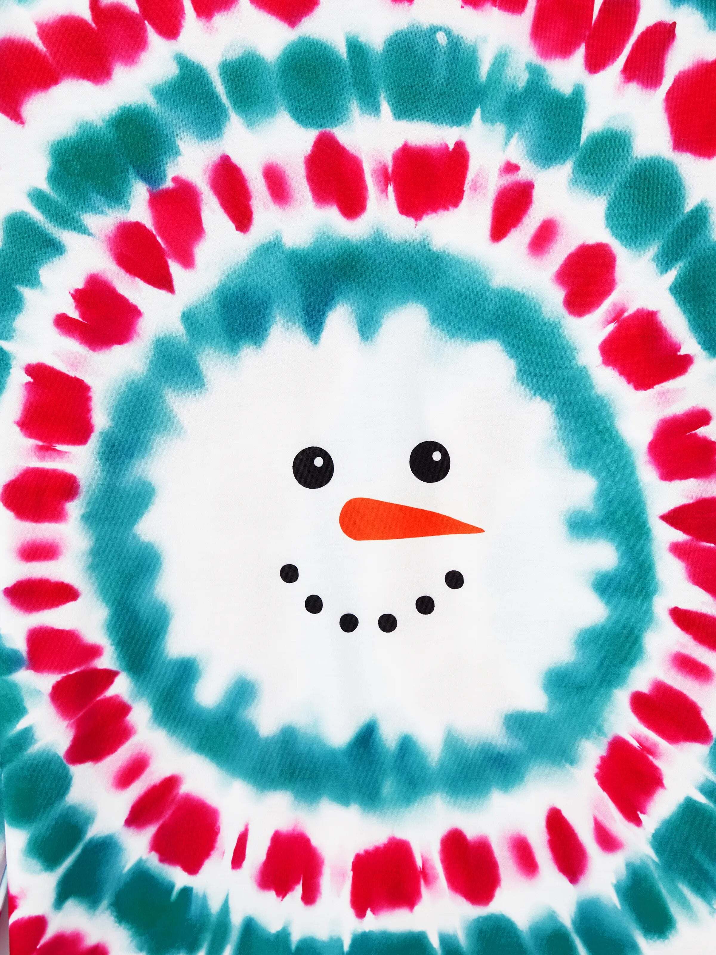 Christmas Snowman Print Family Matching Colorful Pajamas Sets with Christmas Socks Multi-color