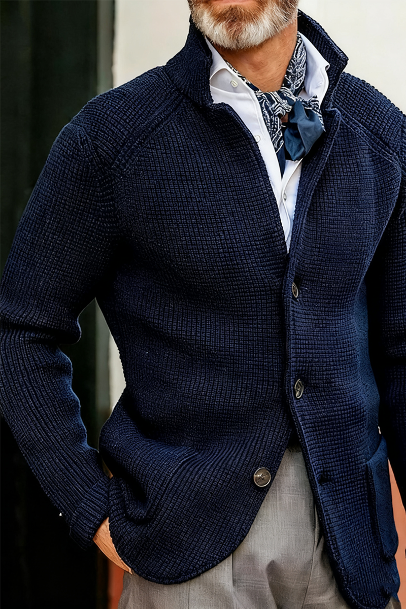 Textured Knit Cardigan Sweater Coat