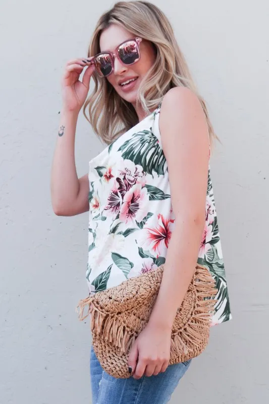 Floral Printed Casual Tank Top