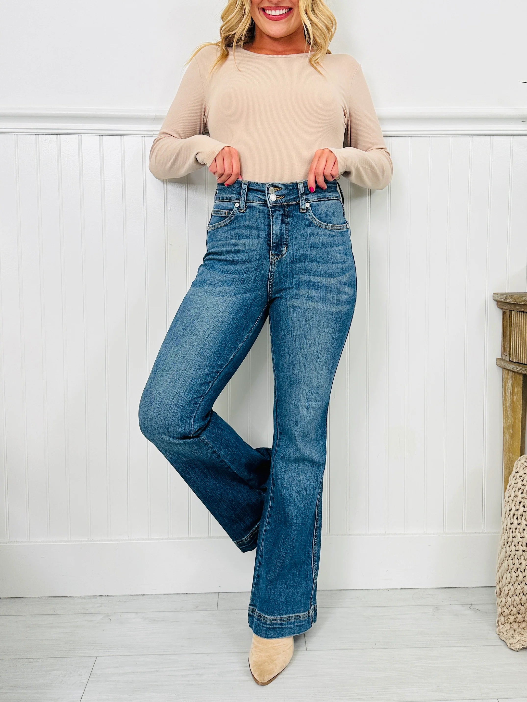 Judy Blue Double Vision Tummy Control Double Button Jeans- Multiple Inseams!