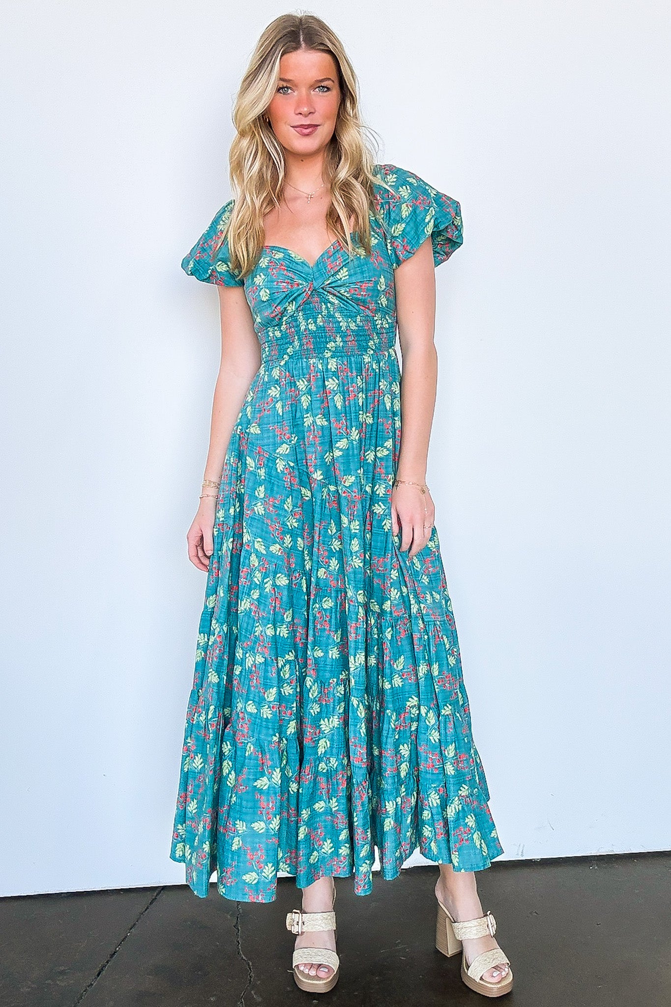 Sensationally Sweeter Floral Tiered Maxi Dress