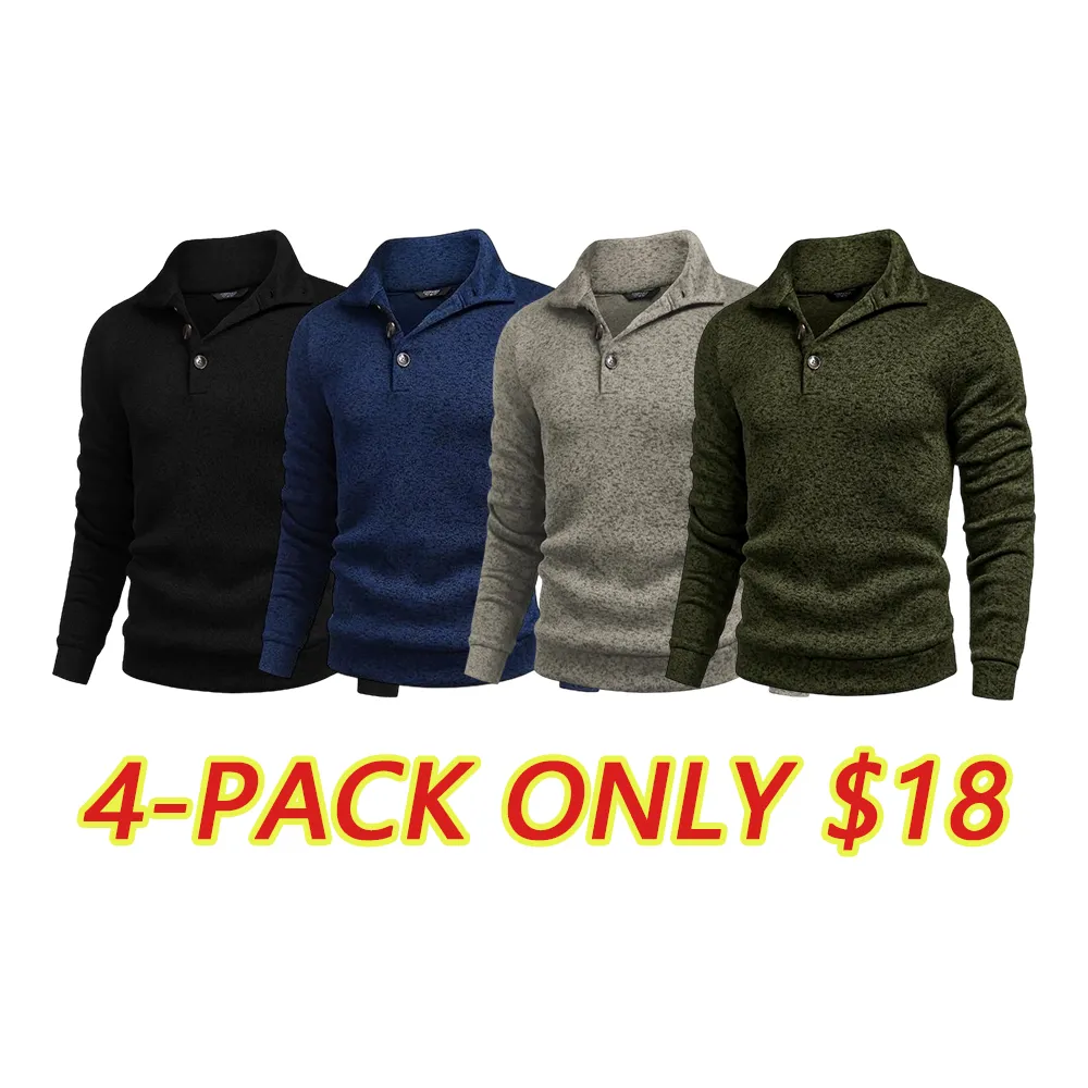Men's Fitted Long Sleeve Turtleneck Pullover Sweater