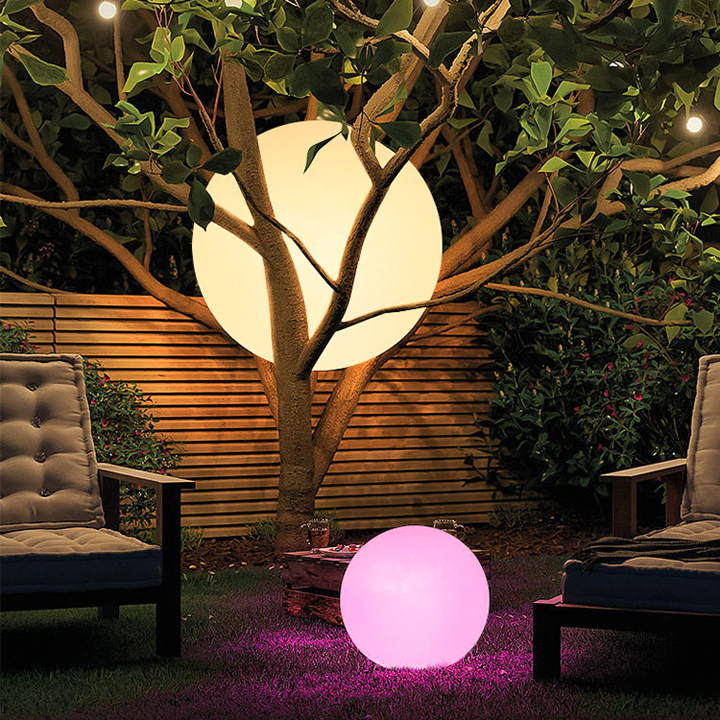 Cordless LED Glowing Ball Light - 16 RGB Color Changing Waterproof Floating Ball Lamp w/Remote