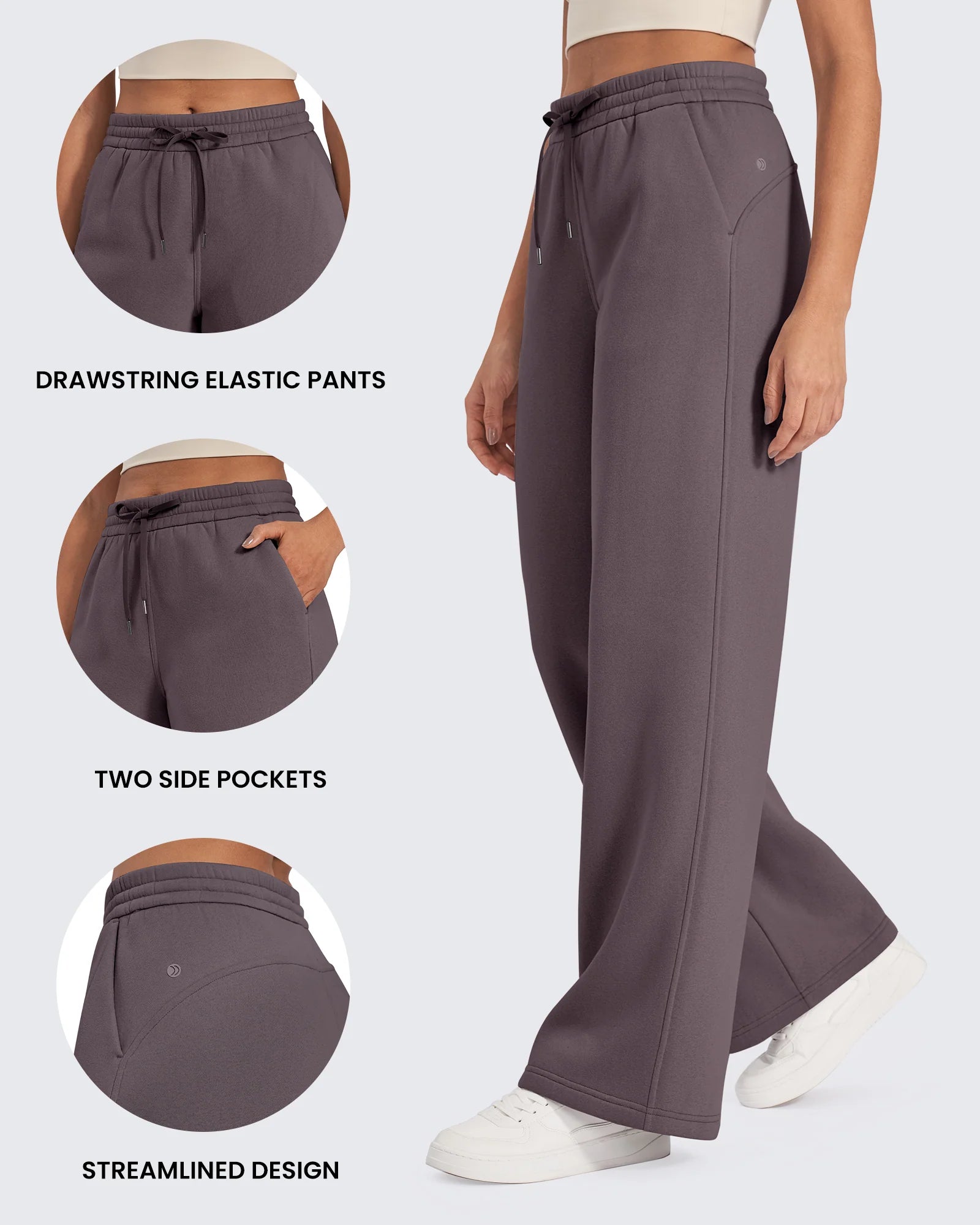 Flurrylux Fleece Lined Drawstring High-Waist Pants