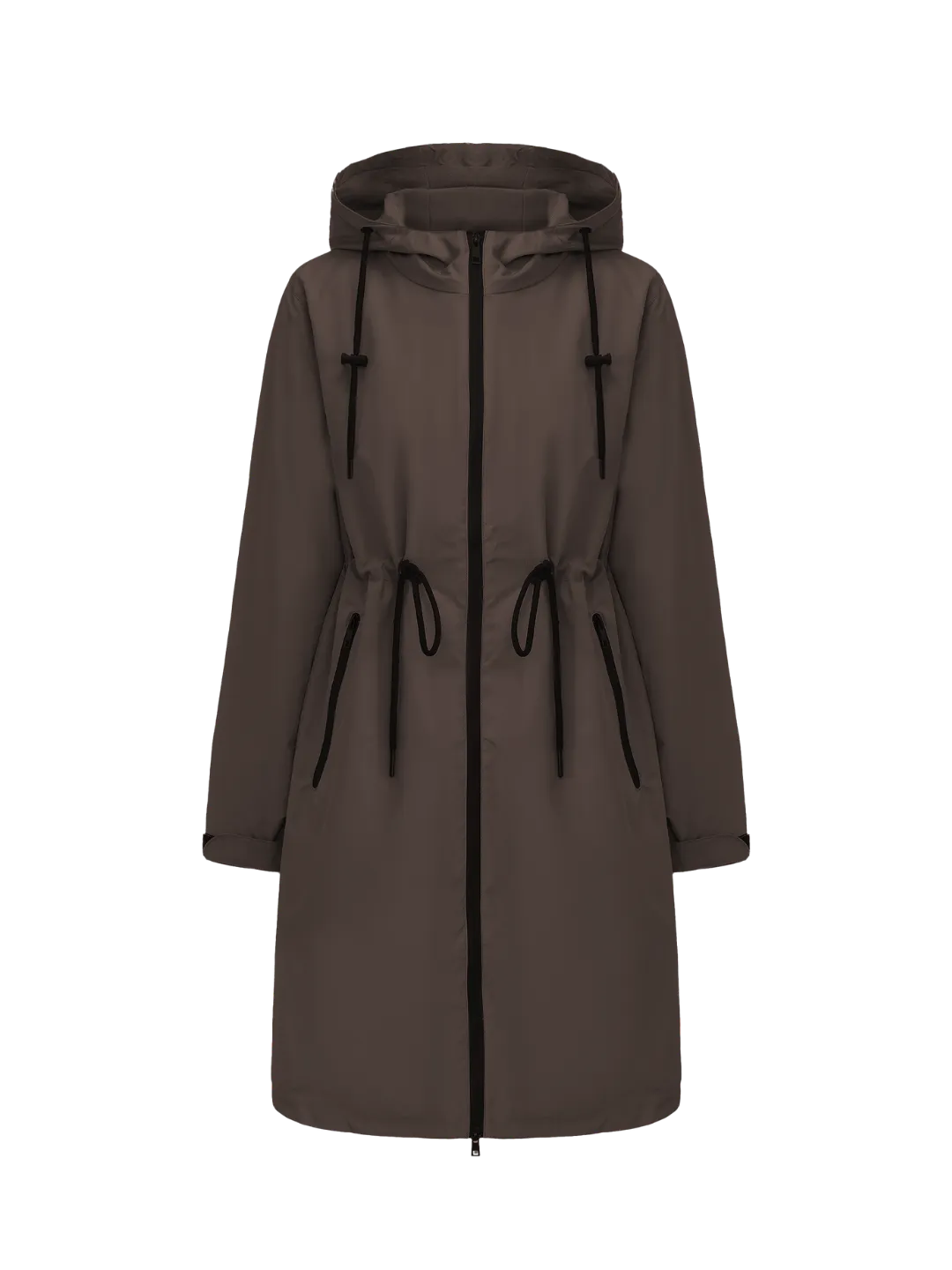 Long Line Waterproof Raincoat With Warmer brushed lining