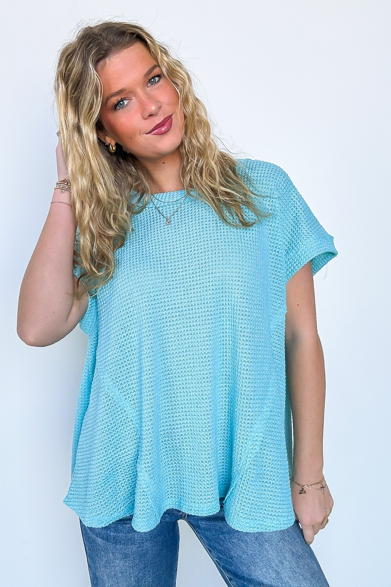 Free Flow Raw Edge Knit Top