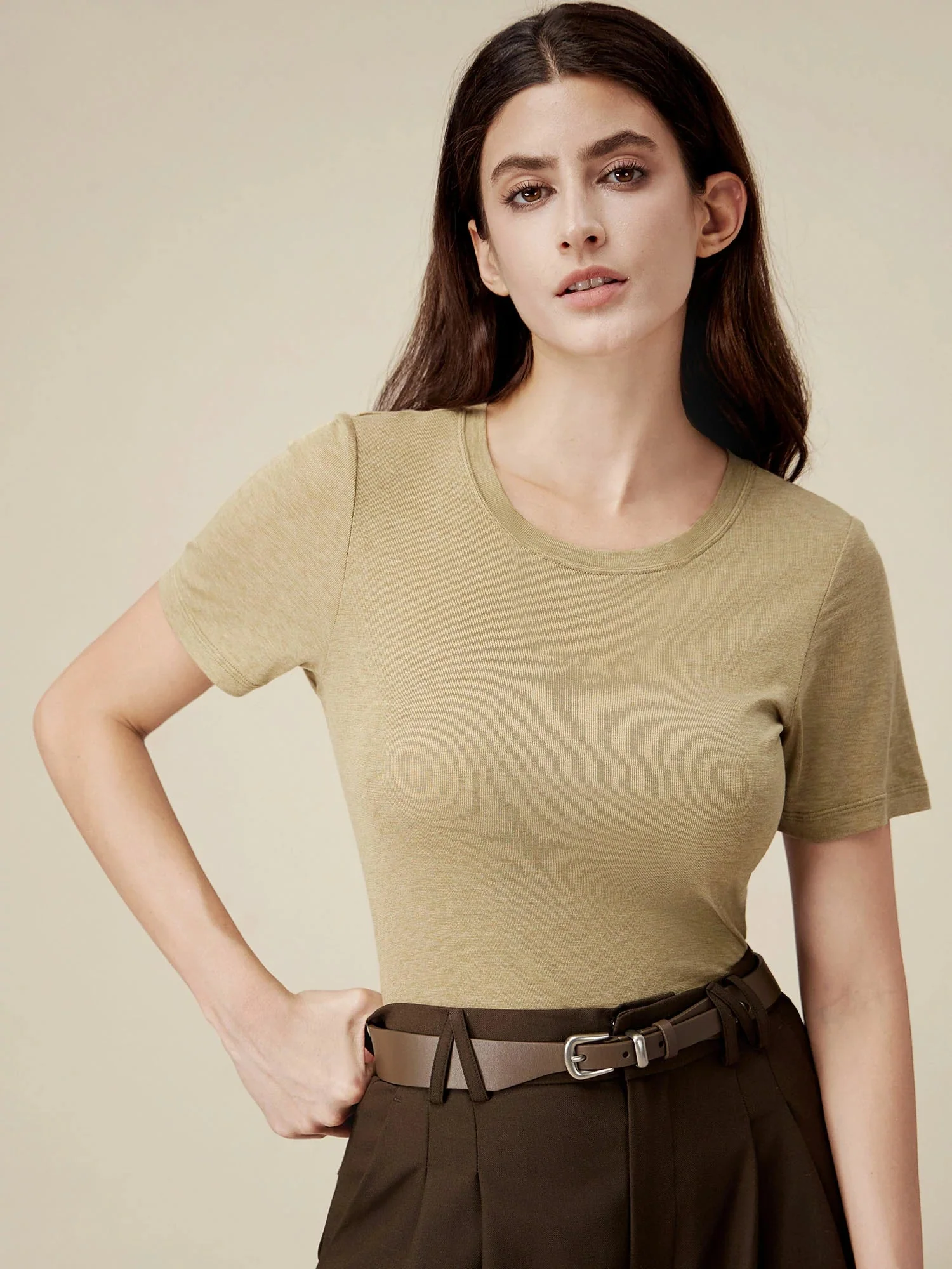 Acetate Silk Classic Slim Fit T-Shirt