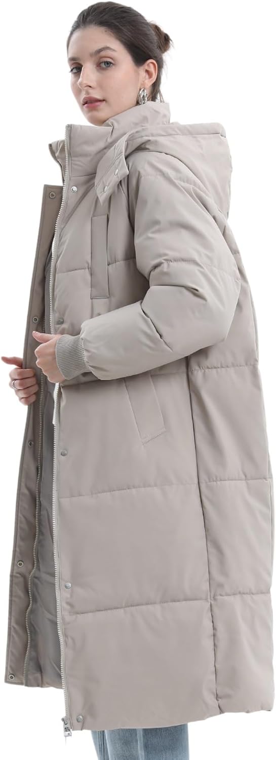 Long Puffer Jacket for Women,2024 Thickened Winter Coat Hooded with Deep Pockets, Ladies Warm Winter Jacket