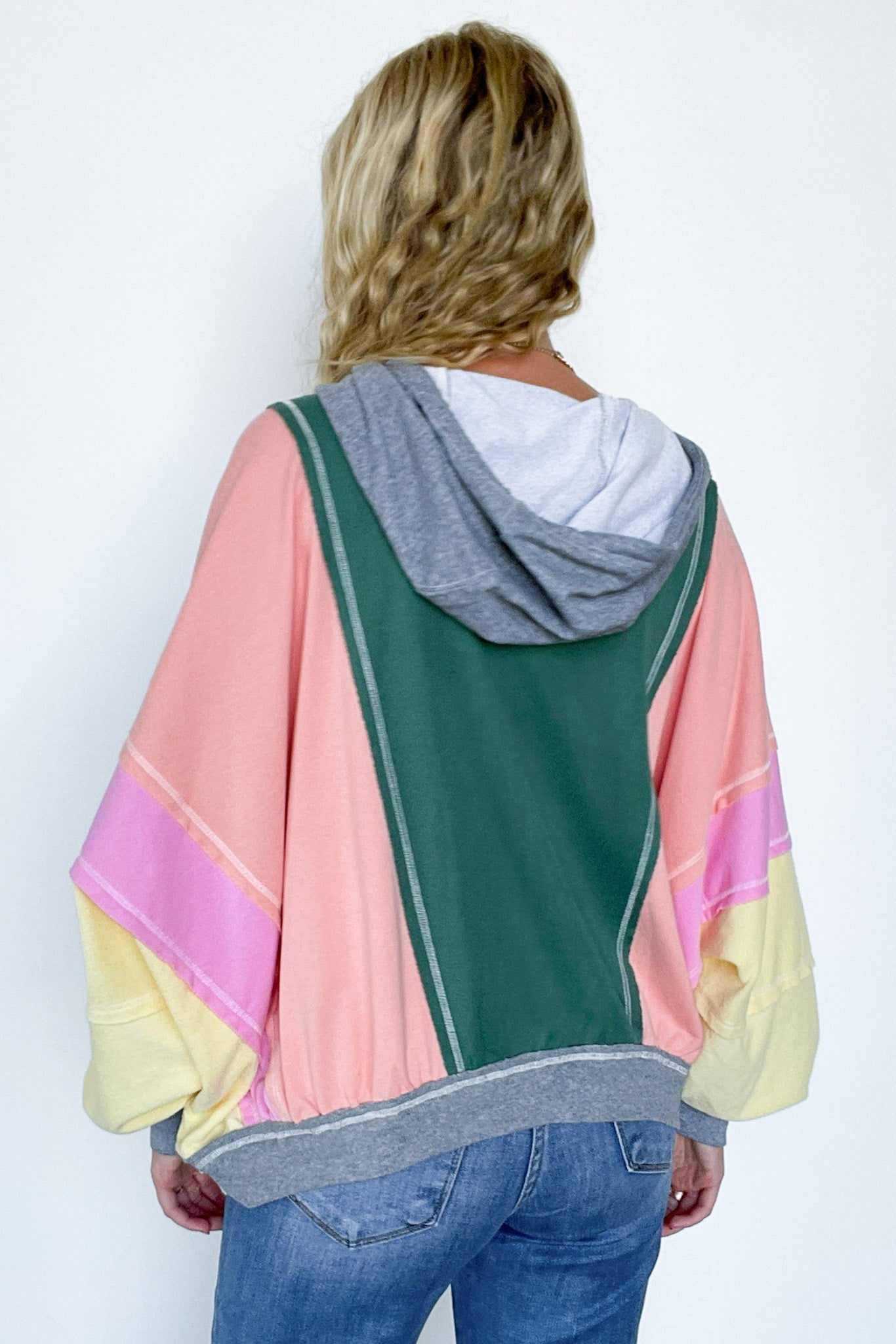 Edge Color Block Hoodie