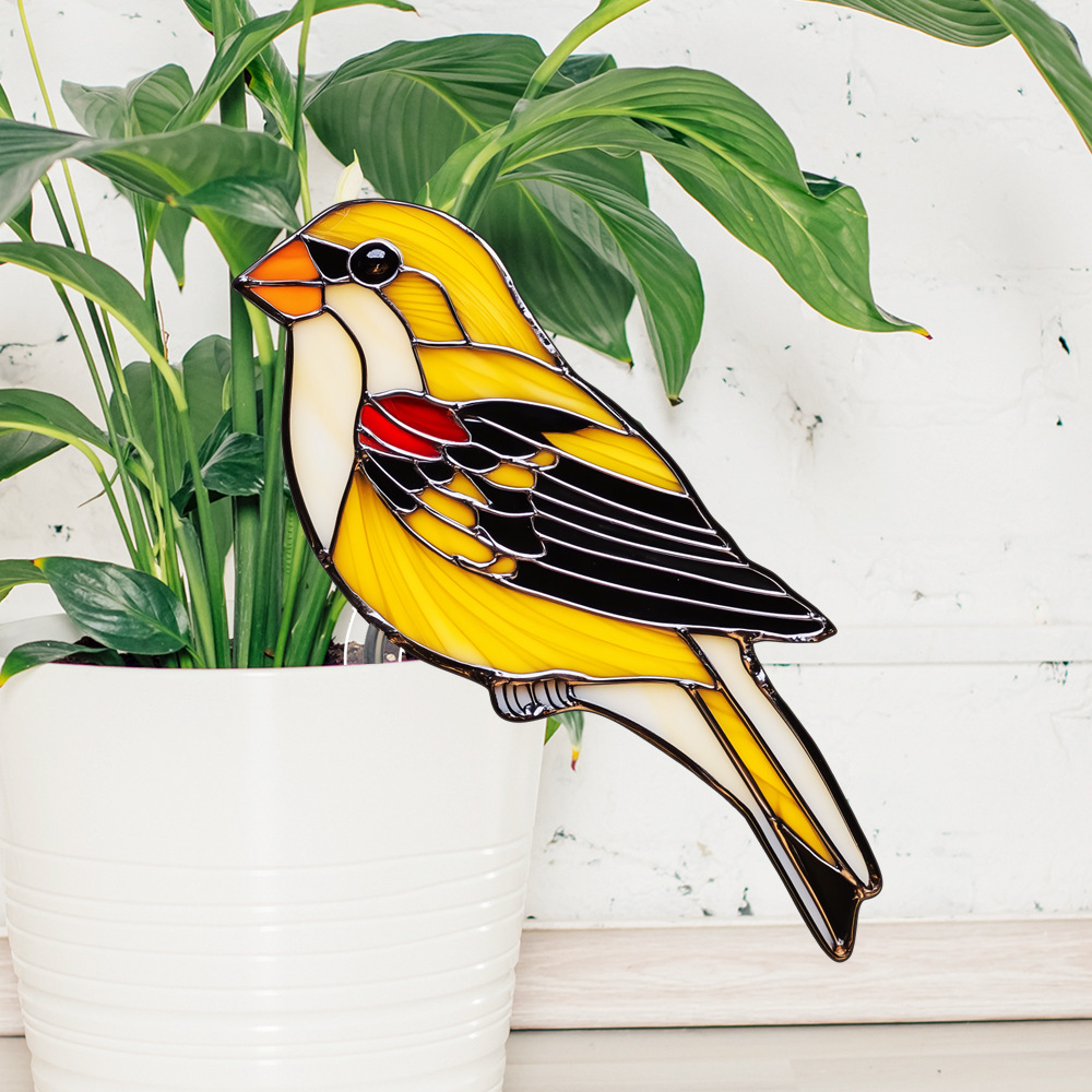 Stained Glass Kingfisher Suncatcher Decoration