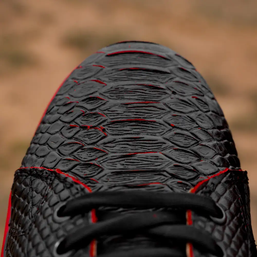 Black Cherry Python Leather Shoes