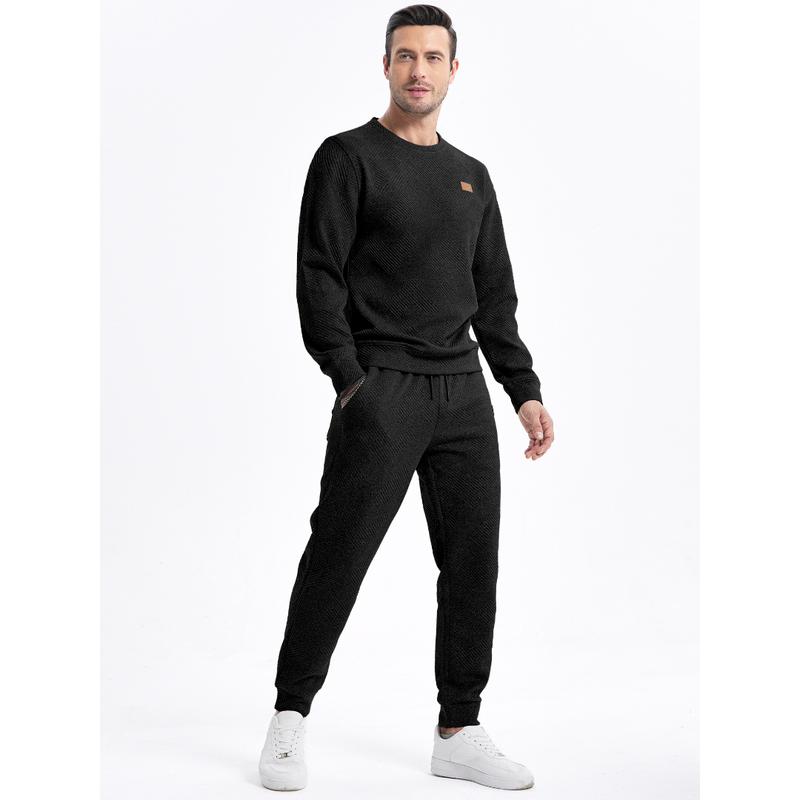 Men’s Classic Jacquard 2-Piece Tracksuit Set