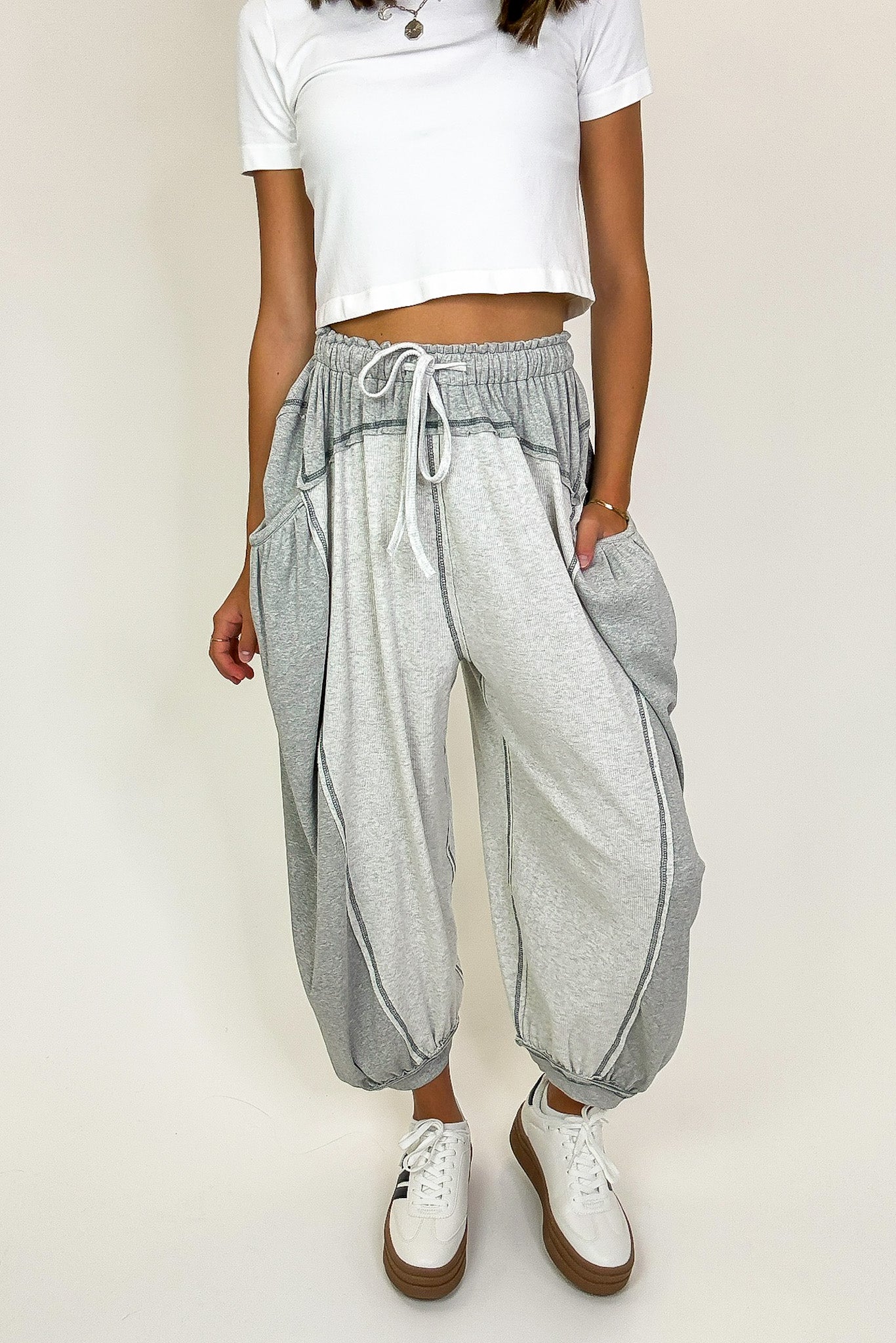 Contrast Ease Flowy Lounge Pants