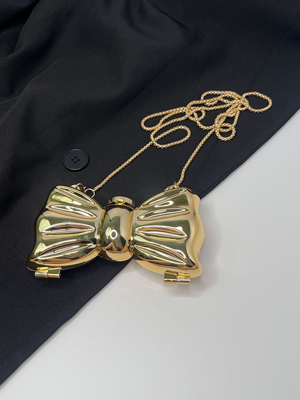Chains Geometric Shiny Solid Color Bags Accessories