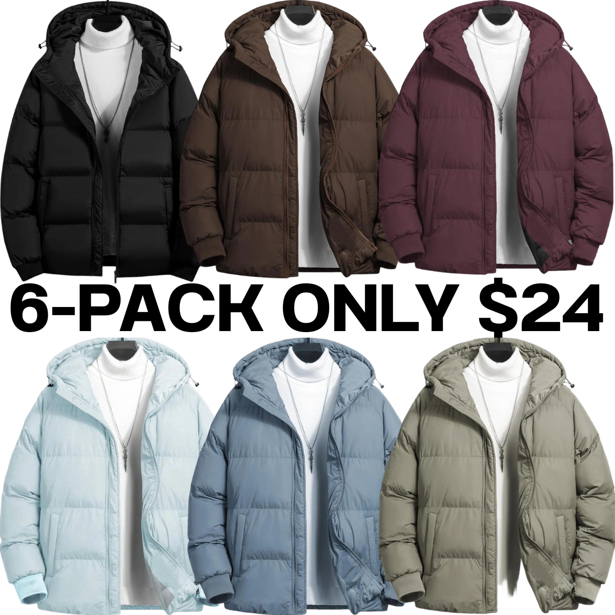 🔥Last Day 95% OFF🔥Men's Thick Warm Hooded Puffer Coat
