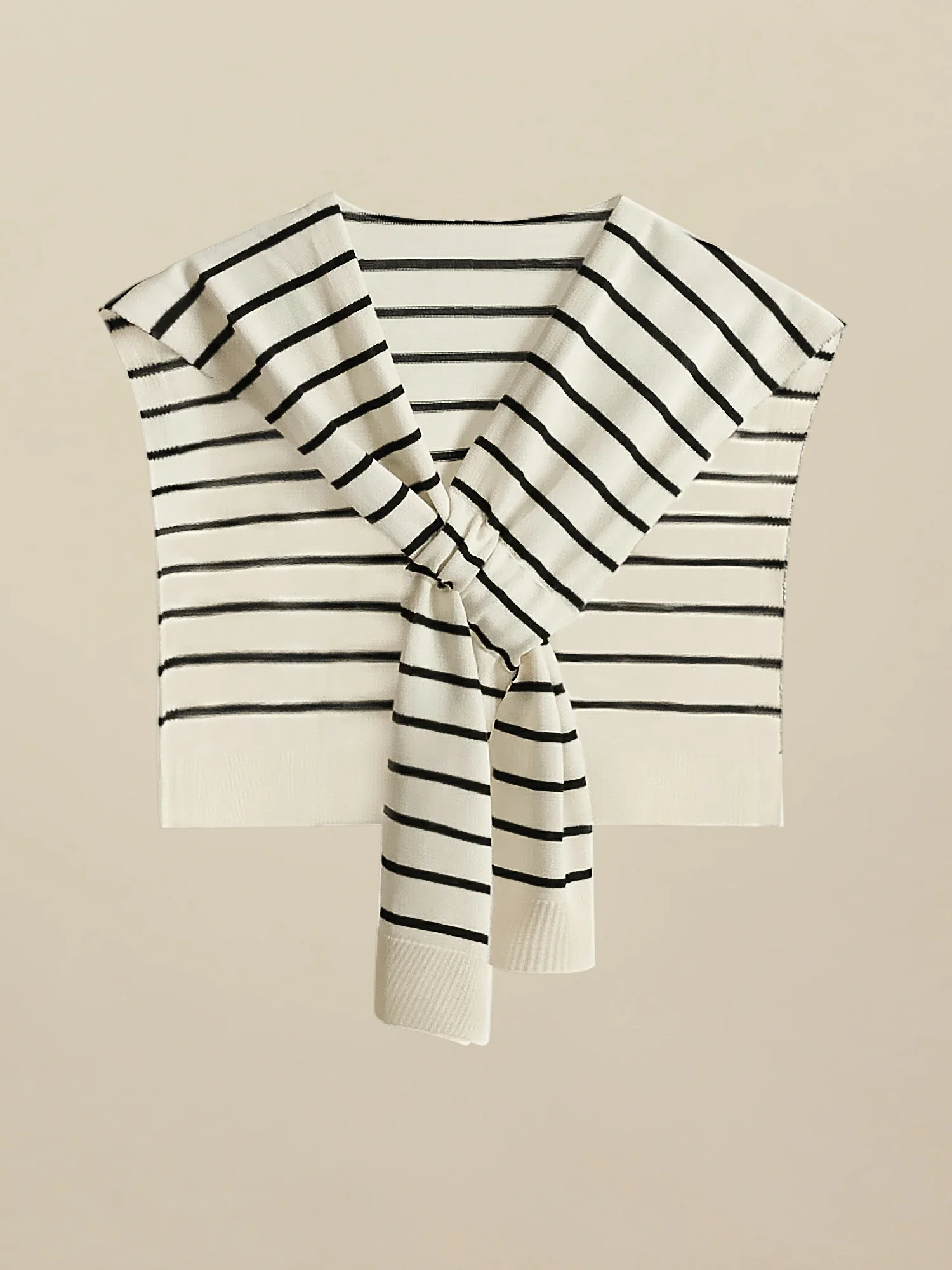 Women's 100% Lyocell Knitted Knotted Shawl Wraps Detachable False Collar