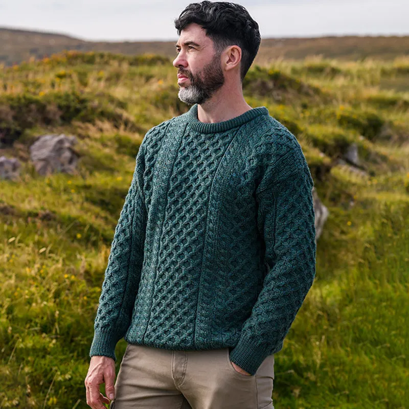 Men's Vintage Traditional Aran Sweater