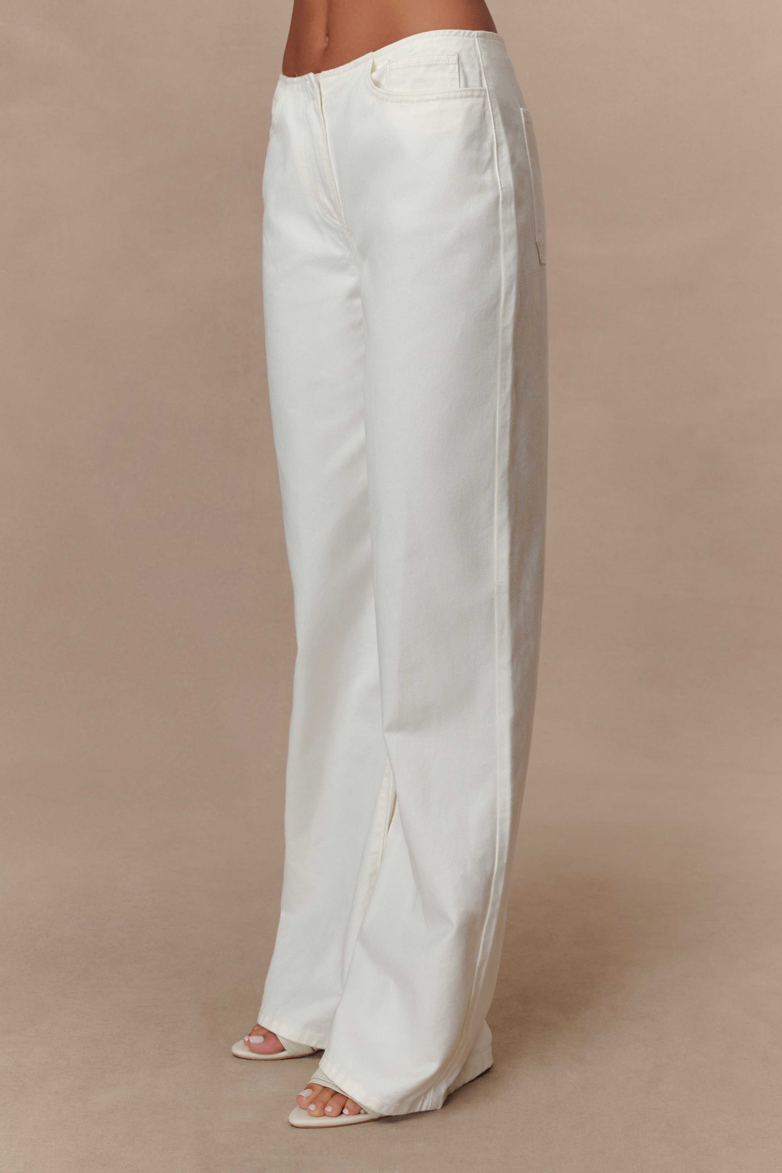 White Mid Rise Denim Jeans