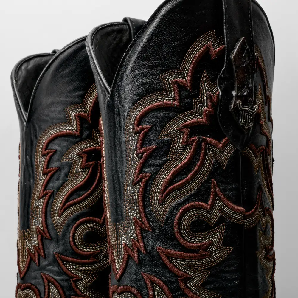 Brown Jumbo Python Leather Boots - Square Toe