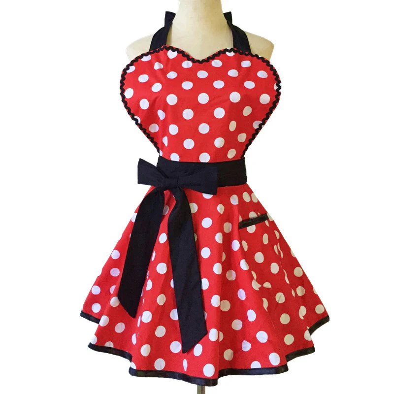 Flared Polka Dot Princess Apron