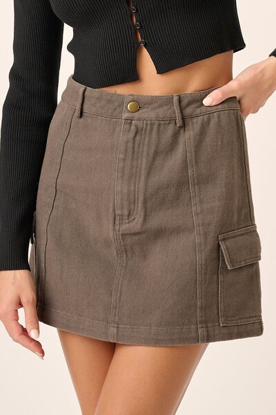 Cargo Mini Skirt with Side Pockets