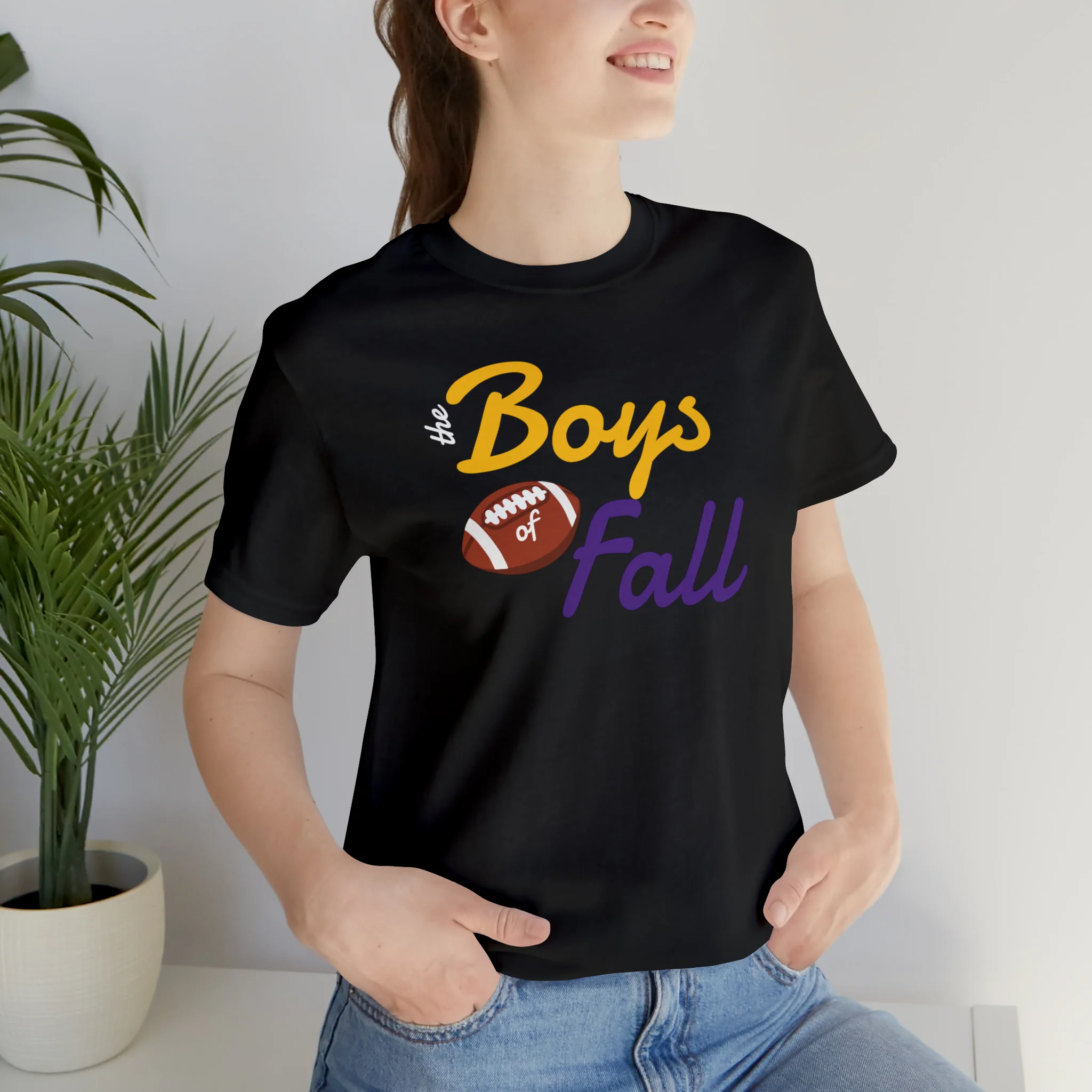 Boys of Fall Football Patch Unisex Softstyle T-Shirt