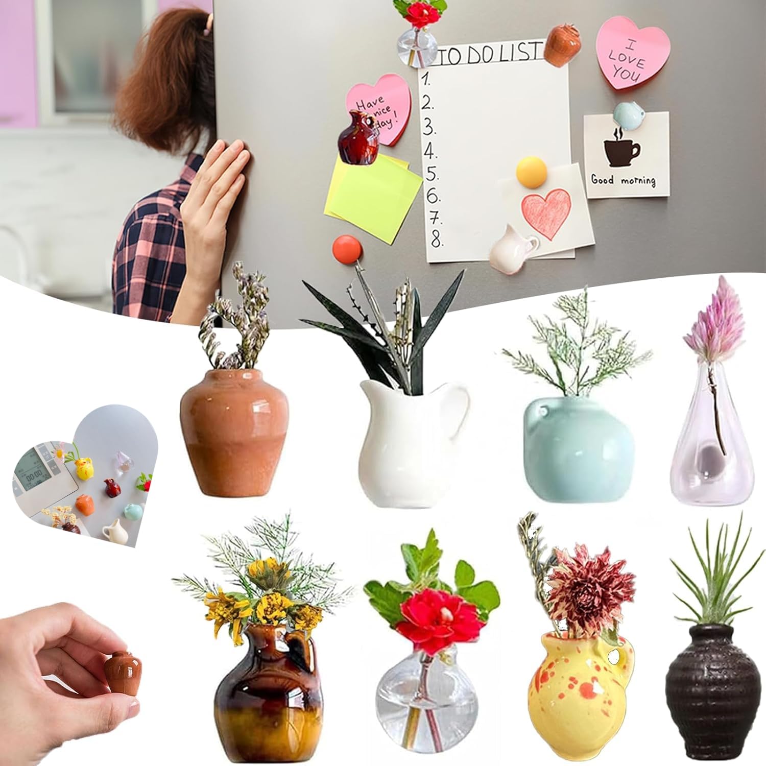 Mini Ceramic Magnetic Vase