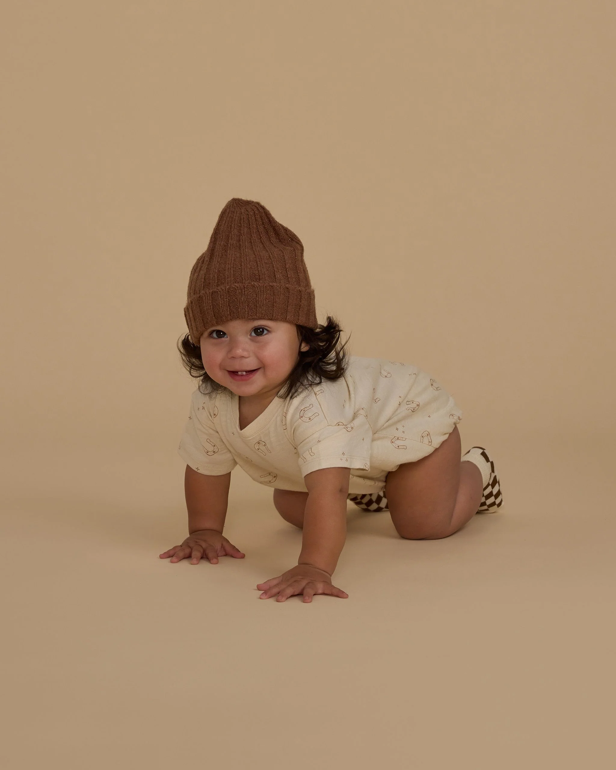 Relaxed Bubble Romper || Horseshoes