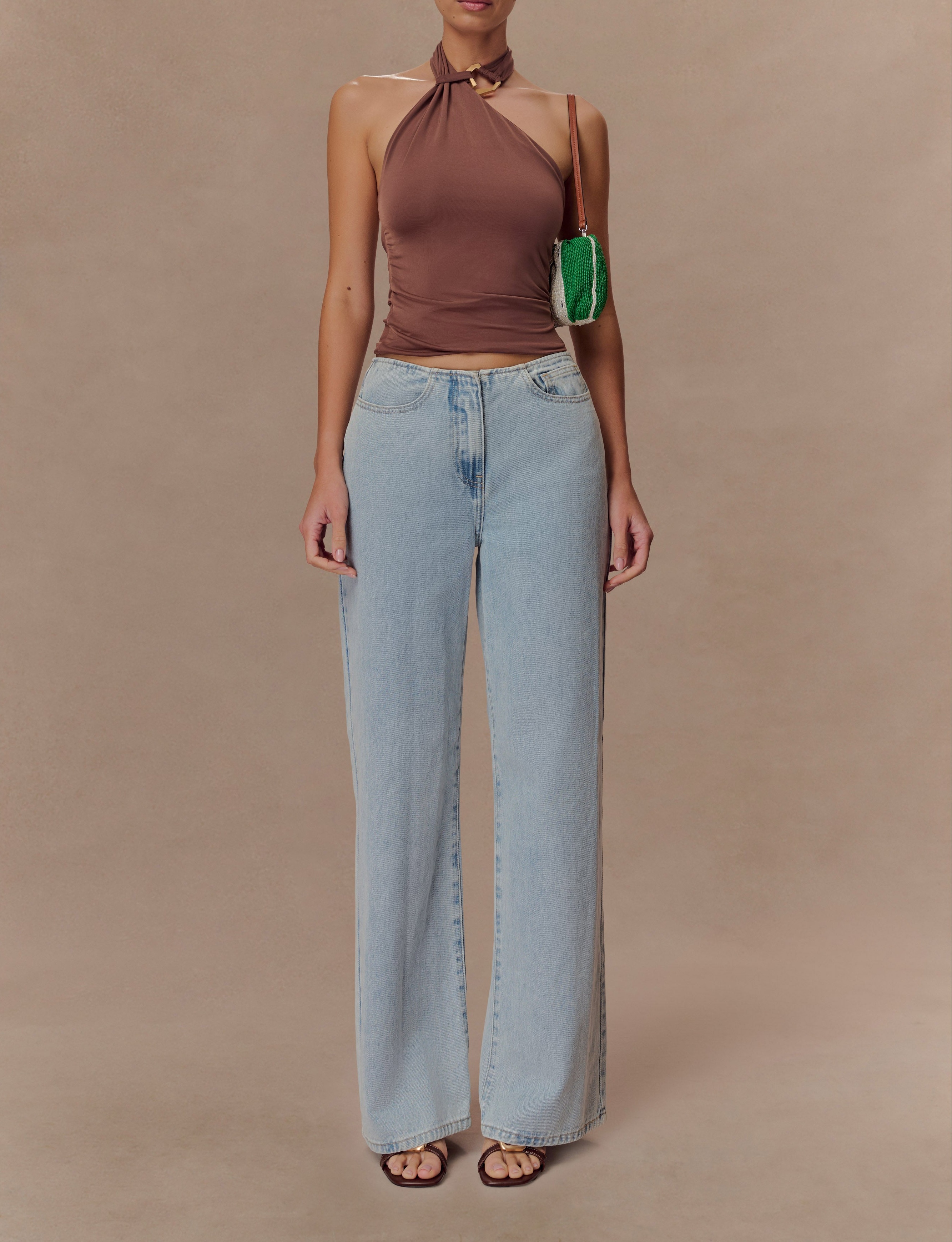 Chocolate Slinky Halter Top