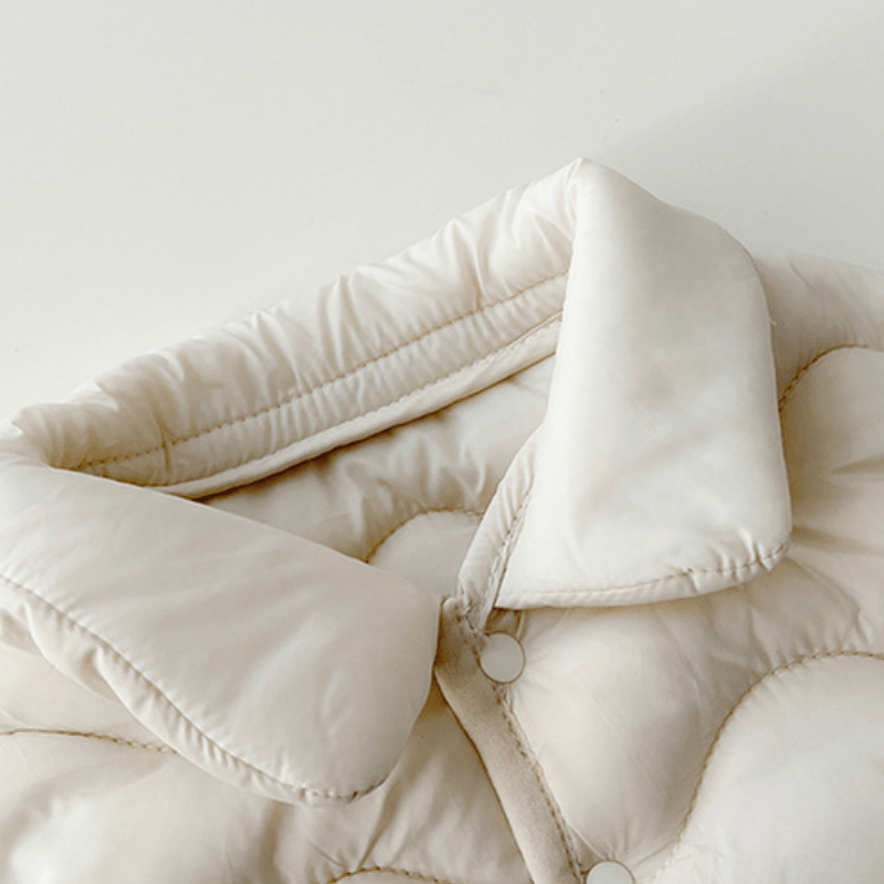 Baby Lapel Solid Color Cotton Padded Jacket