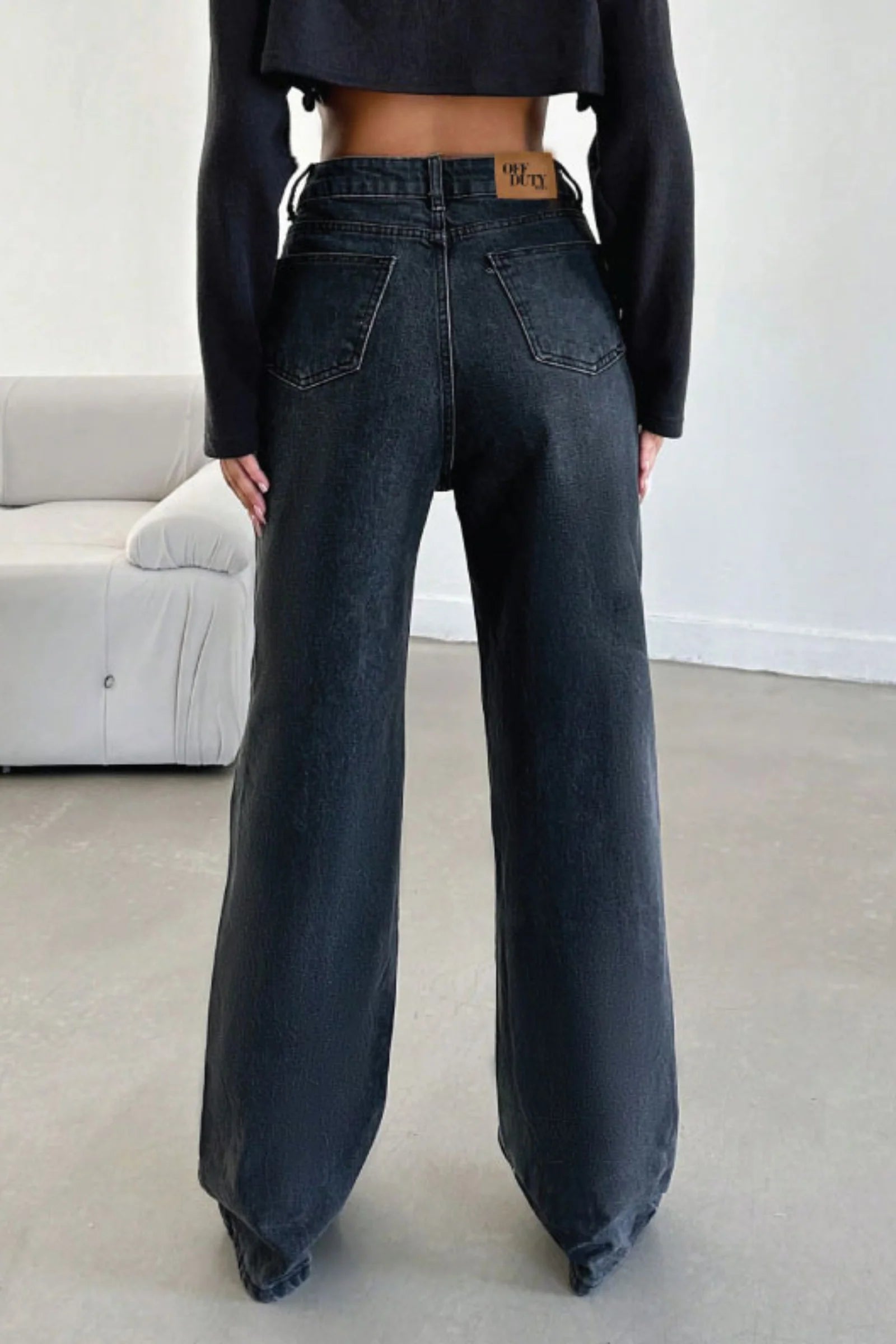 Deep Night Blue Wide Leg Jeans