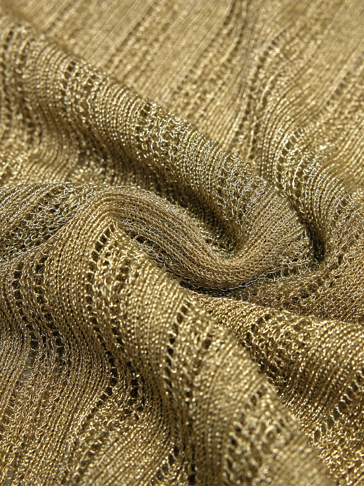 Round Neck Glitter Knit Vest