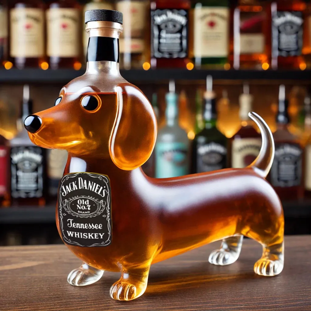 Dachshund Dog Whiskey Bottle