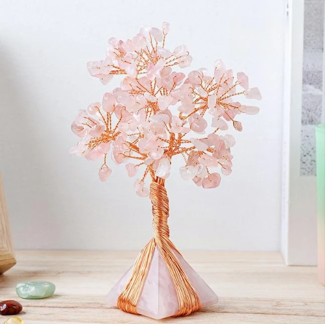 Twisted Wire and Crystal Gemstone Tree