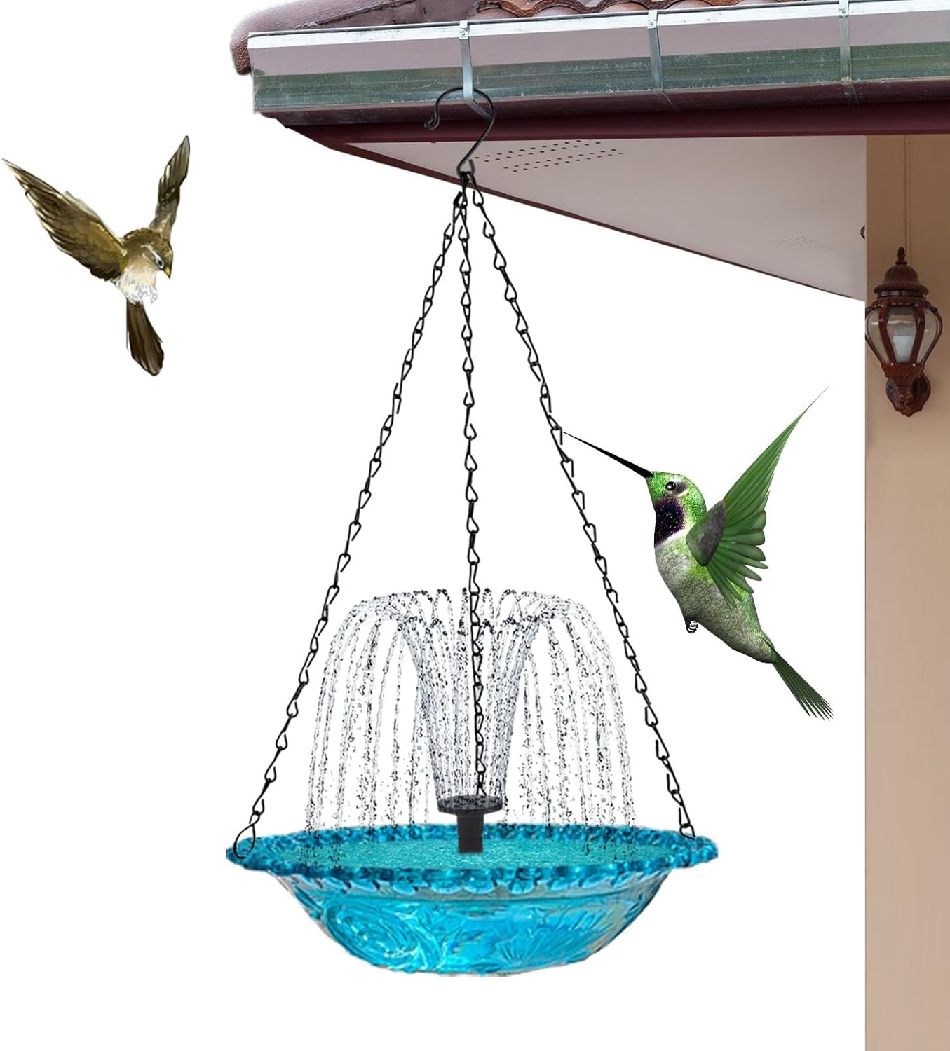 Garden Floating Fountain Hanging Bird Bath Bowl