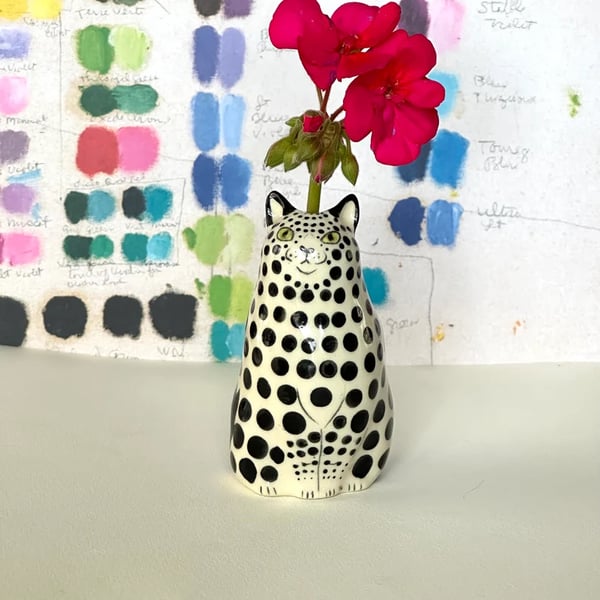 Hand-Painted Cat Vase Collection