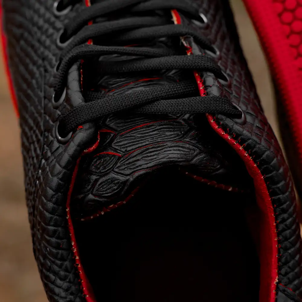 Black Cherry Python Leather Shoes