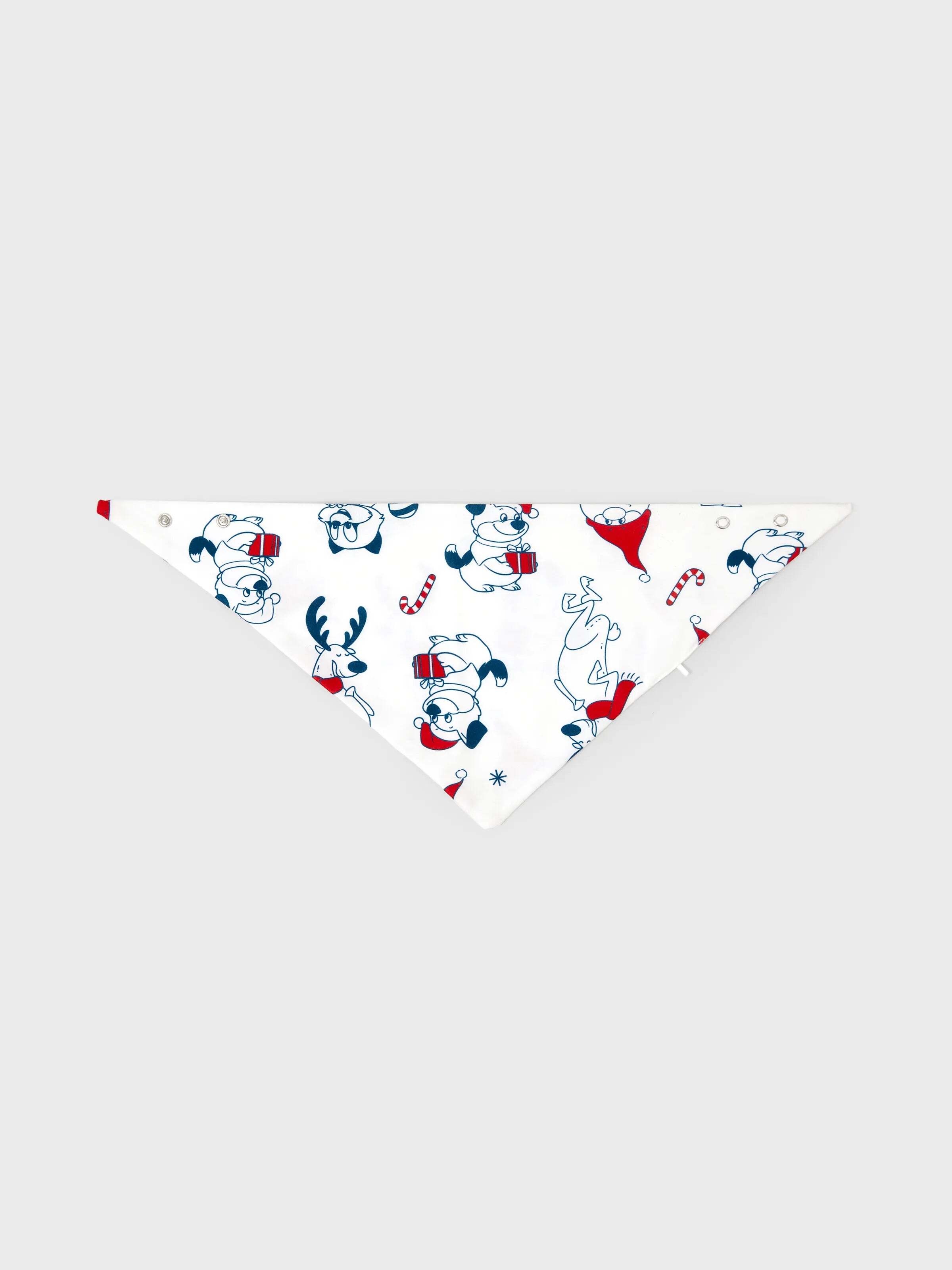 Christmas Matching Family Pajamas Set Santa Claus and Dogs Print PJS with Christmas Socks White