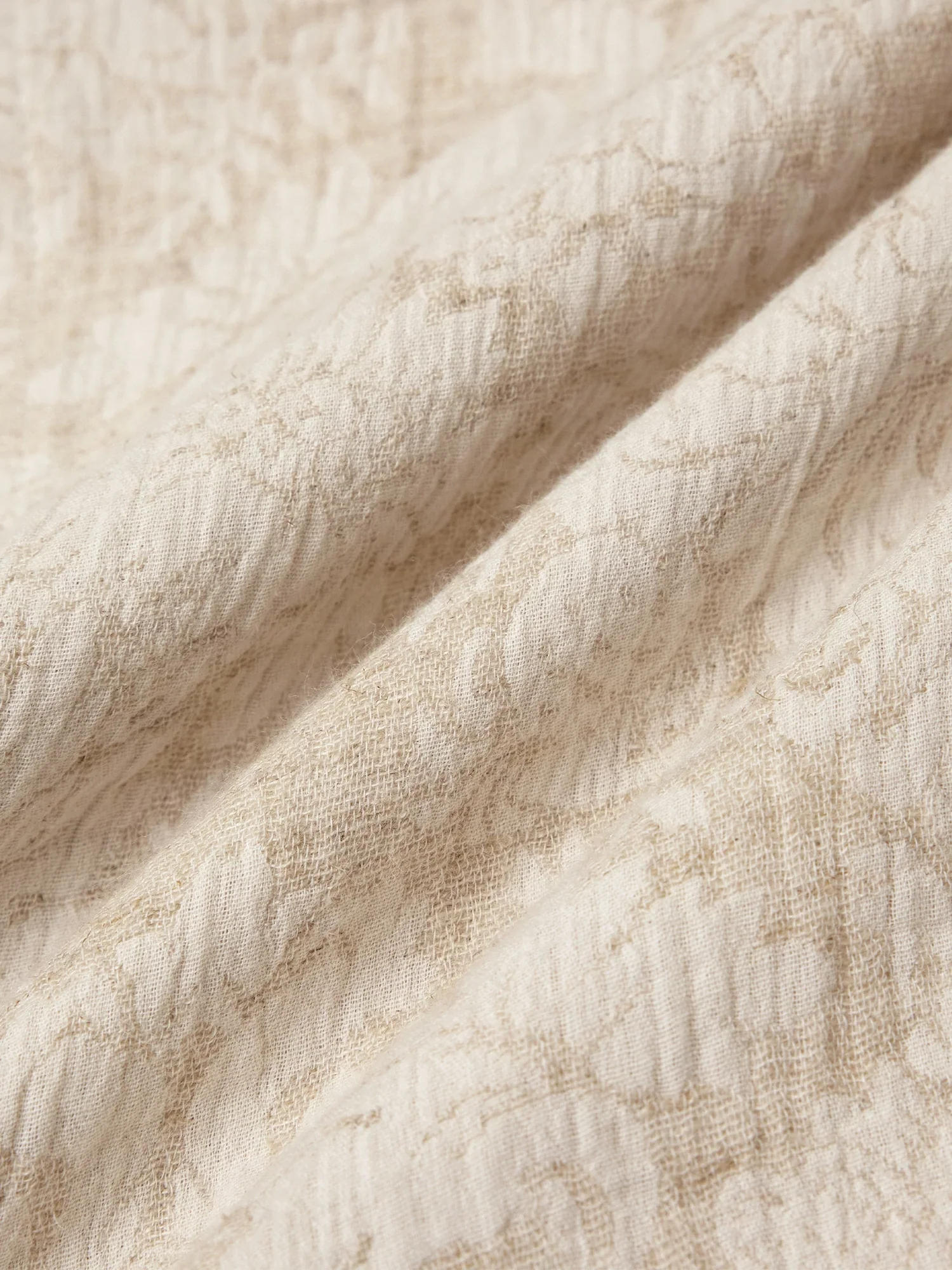 Cotton & Linen Jacquard A-Line Skirt