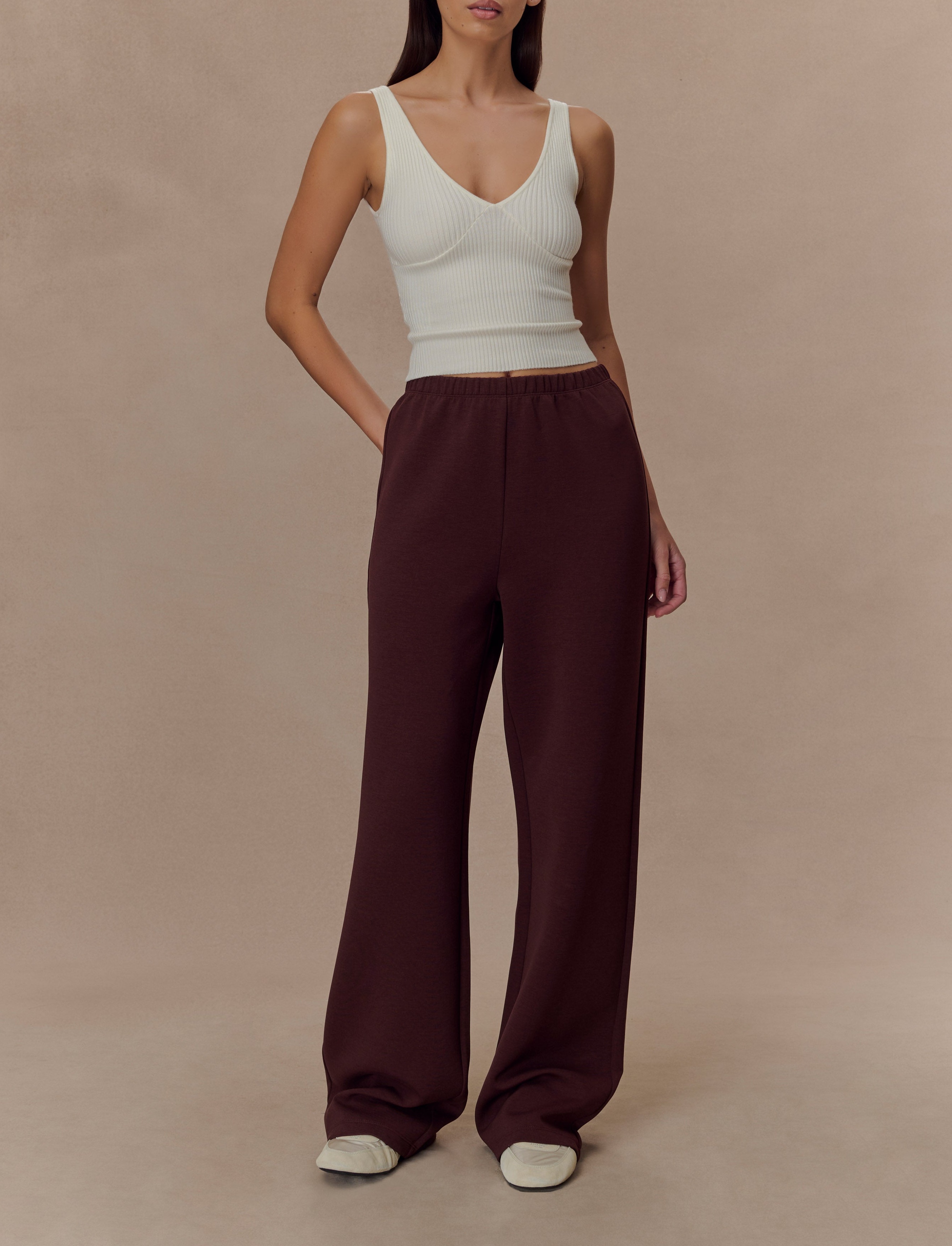 Chocolate Straight Leg Jogger