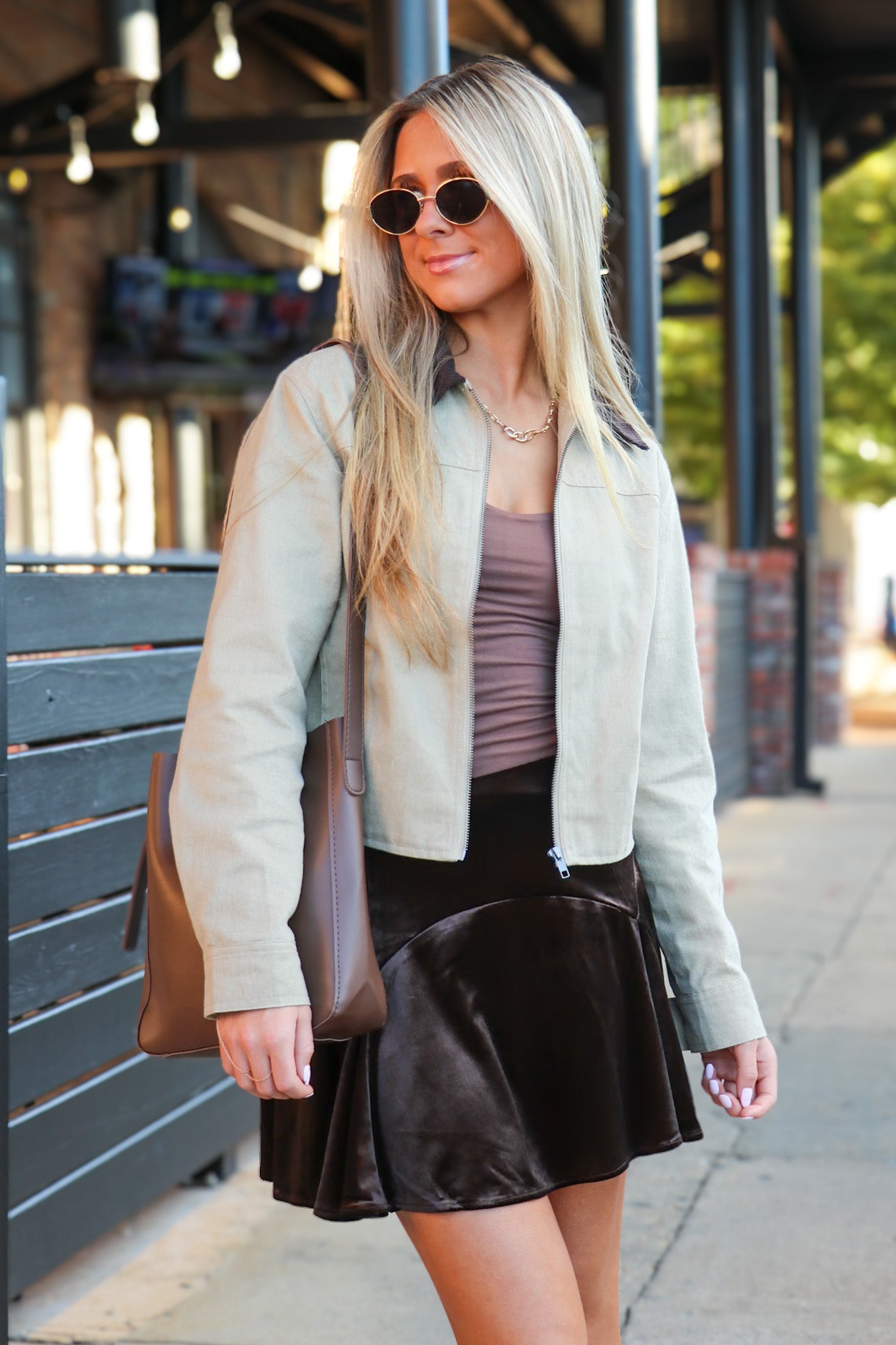 Moonlit Flounce Godet Velvet Mini Skirt