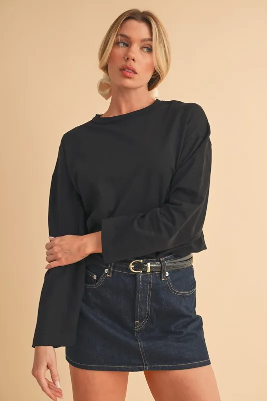 Round Neck Long Sleeve Top
