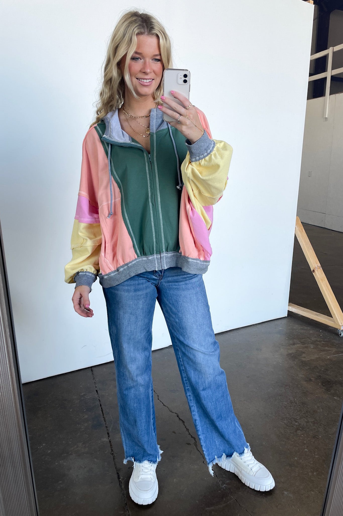 Edge Color Block Hoodie