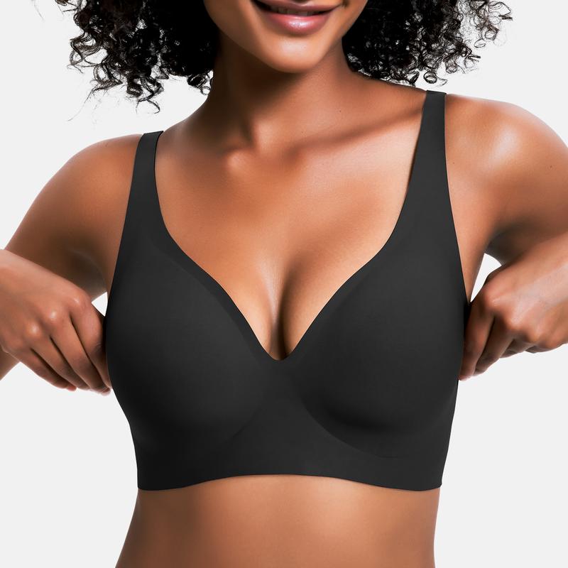 ⏳LAST DAY SALE 50% OFF💕Womens Comfortable Wireless Bralettes Seamless Deep V Everyday Bra1